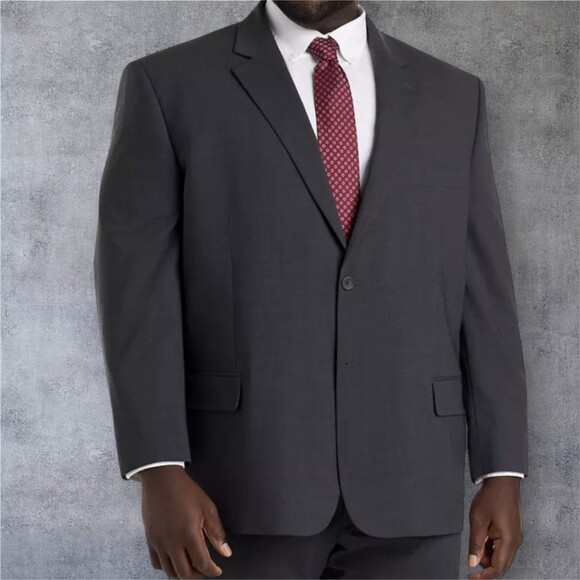 PRONTO UOMO Mens Blazer 54L WOOL Charcoal Gray Sport Coat 2-Button Jacket Suits - Picture 2 of 12